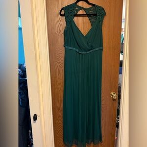David’s Bridal Dark Green Bridesmaid Dress